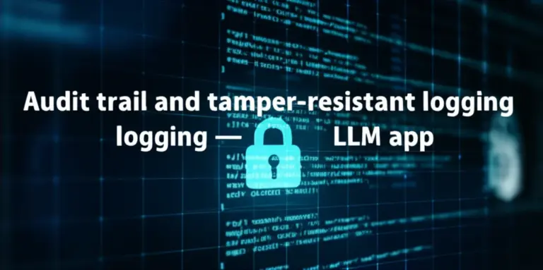 การบันทึกและ Audit Trail สำหรับแอป LLM: ข้อมูลที่ควรเก็บ, รูปแบบล็อก, การป้องกันการปลอมแปลง และนโยบายการเก็บรักษา