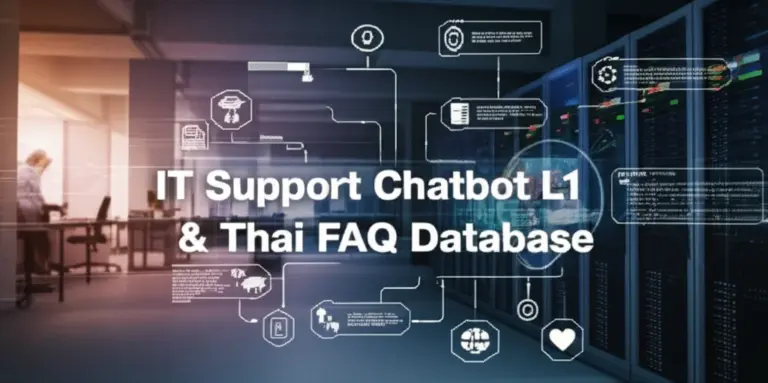 ฝ่ายไอที คู่มือบอทช่วยซัพพอร์ต L1 พร้อมฐานคำถามเฉพาะองค์กร: วิธีออกแบบ ติดตั้ง และปรับปรุงเพื่อบริการซัพพอร์ตอัตโนมัติที่แม่นยำในองค์กรไทย