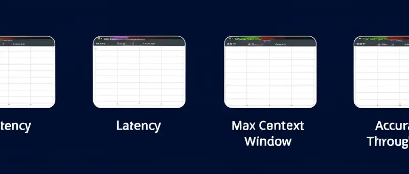 เปรียบเทียบตัวชี้วัดสำคัญ: latency, max context window, throughput และความแม่นยำในงานโค้ด