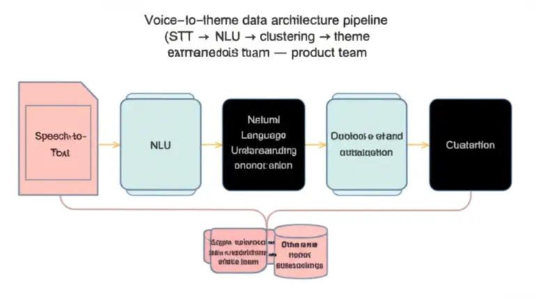 การออกแบบโฟลว์แปลงเสียงเป็น Theme: สถาปัตยกรรมข้อมูลและ Pipeline (STT → NLU → Clustering → Theme Extraction) สำหรับทีมผลิตภัณฑ์