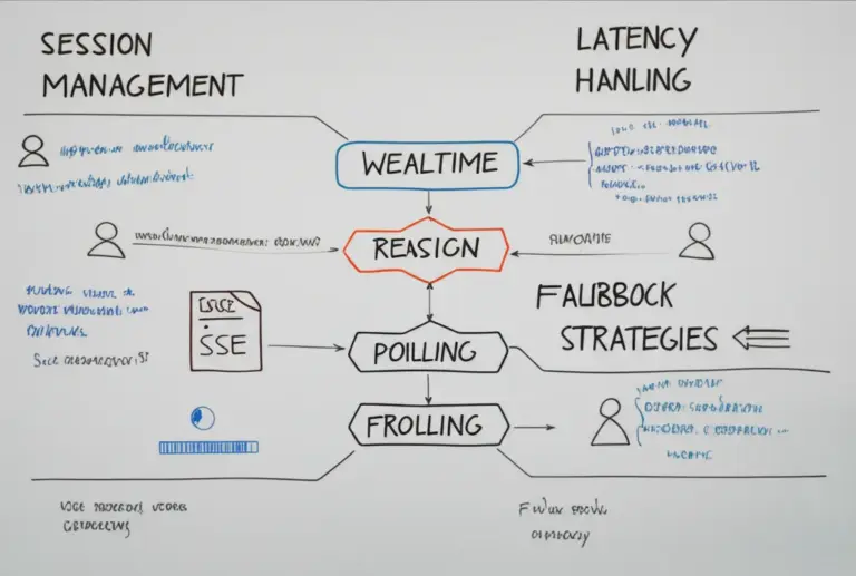 ออกแบบฟลูว์การสื่อสารแบบเรียลไทม์: เมื่อไรใช้ Realtime vs SSE, การจัดการ session, latency, และ fallback strategies