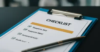 เช็กลิสต์เลือกแอปแชตที่รองรับข้อมูลภายใน SSO, RBAC และ Audit Log เพื่อความปลอดภัยและการตรวจสอบในองค์กร