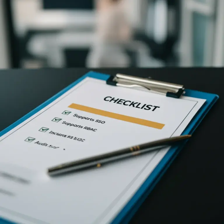 เช็กลิสต์เลือกแอปแชตที่รองรับข้อมูลภายใน SSO, RBAC และ Audit Log เพื่อความปลอดภัยและการตรวจสอบในองค์กร