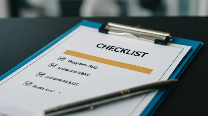 เช็กลิสต์เลือกแอปแชตที่รองรับข้อมูลภายใน SSO, RBAC และ Audit Log เพื่อความปลอดภัยและการตรวจสอบในองค์กร