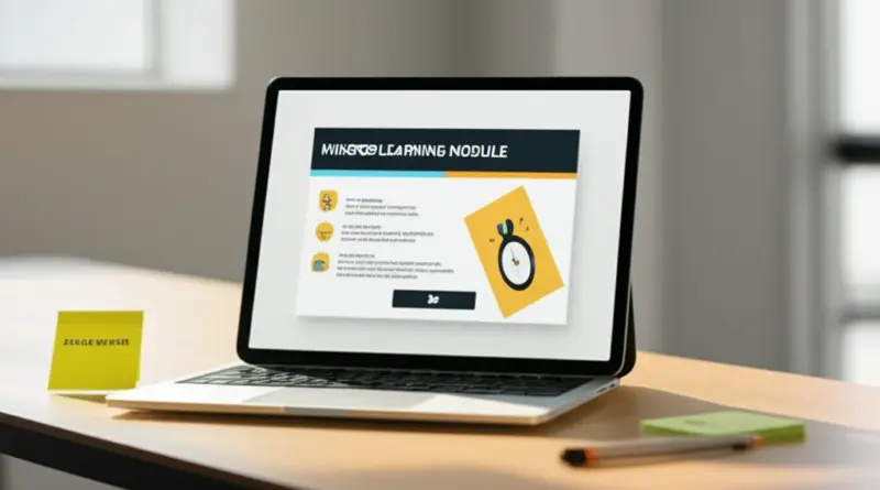 ออกแบบโมดูลไมโครเลิร์นนิงที่สั้น กระชับ และมีผลประเมชน์ชัดเจน (Learning Objectives, กิจกรรม, แบบทดสอบสั้น)