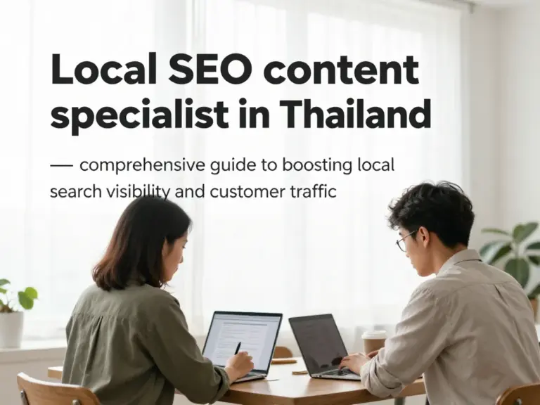 Local SEO Content Specialist ในไทย: คู่มือครบจบเพื่อเพิ่มการมองเห็นและลูกค้าที่มาจากการค้นหาในพื้นที่