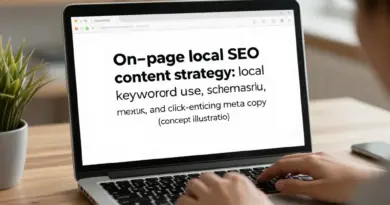 กลยุทธ์คอนเทนต์บนหน้า (On-page) สำหรับ Local SEO: การใช้คีย์เวิร์ดเชิงท้องถิ่น, Schema, และการเขียนเมตาให้ดึงคลิก