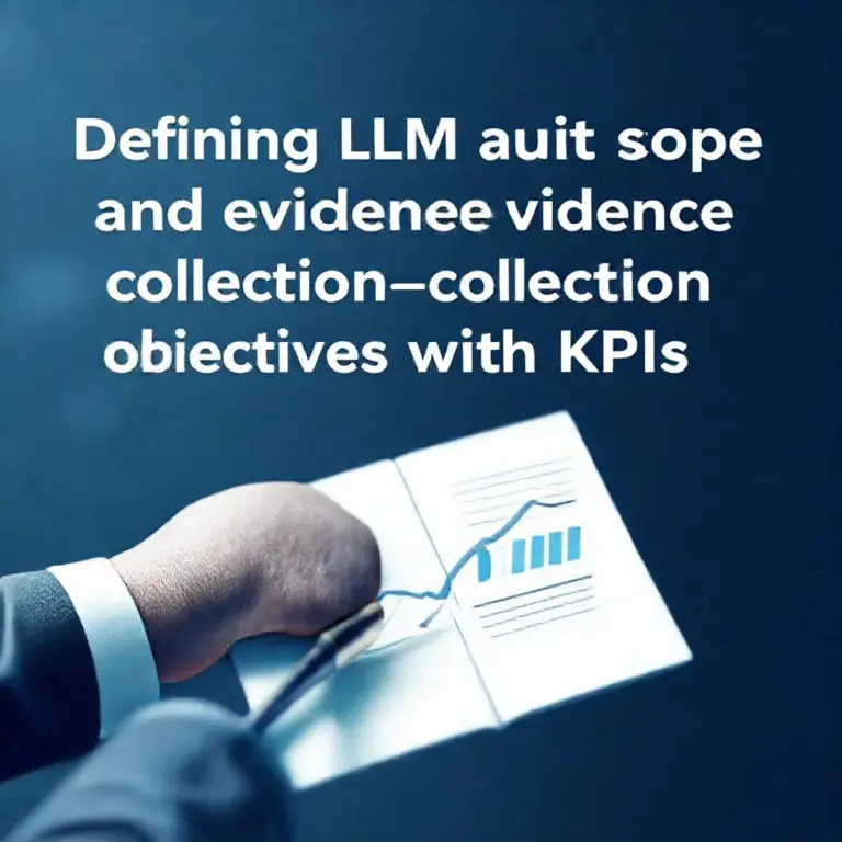 การกำหนดขอบเขตการตรวจสอบ LLM และเป้าหมายของการเก็บหลักฐาน (scope, objectives, และ KPI)