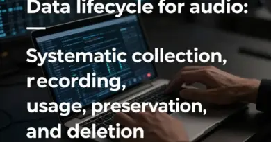 การออกแบบวงจรชีวิตข้อมูลเสียง (Data Lifecycle) — เก็บ บันทึก ใช้งาน เก็บรักษา และลบอย่างเป็นระบบ
