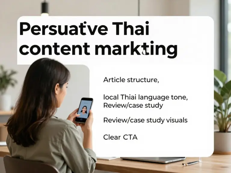 การเขียนคอนเทนต์ที่แปลงเป็นลูกค้า: โครงสร้างบทความ, การใช้ภาษาไทยเชิงท้องถิ่น, รีวิว/เคสสตัดดี้ และ CTA ที่ชัดเจน