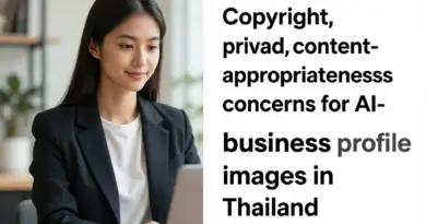 ข้อจำกัดด้านลิขสิทธิ์ ความเป็นส่วนตัว และความเหมาะสมของเนื้อหาเมื่อใช้ภาพที่สร้างด้วย AI สำหรับโปรไฟล์ธุรกิจในไทย