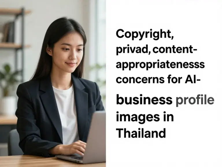 ข้อจำกัดด้านลิขสิทธิ์ ความเป็นส่วนตัว และความเหมาะสมของเนื้อหาเมื่อใช้ภาพที่สร้างด้วย AI สำหรับโปรไฟล์ธุรกิจในไทย