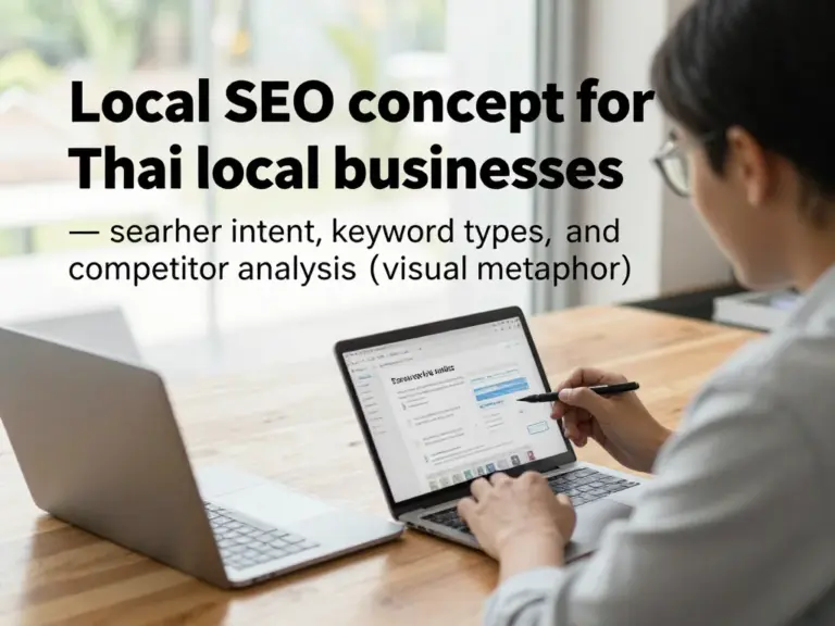 ทำความเข้าใจ Local SEO สำหรับธุรกิจท้องถิ่นในไทย: เจตนาผู้ค้นหา ประเภทคีย์เวิร์ด และการวิเคราะห์คู่แข่ง