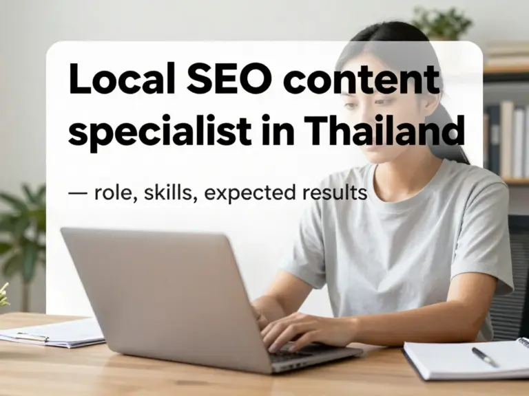 ทำไมต้องจ้างหรือเป็น Local SEO Content Specialist ในประเทศไทย — บทบาท ทักษะ และผลลัพธ์ที่ควรคาดหวัง