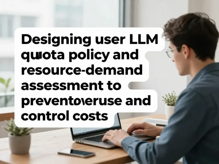 ประเมินความต้องการทรัพยากรและออกแบบนโยบายโควตา LLM ต่อผู้ใช้เพื่อป้องกันการใช้เกินและควบคุมค่าใช้จ่าย
