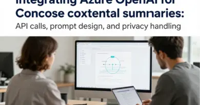 ผสาน Azure OpenAI เพื่อสรุปเนื้อหา: การเรียก API, การออกแบบ prompt ให้ได้สรุปสั้น-ชัด-มีบริบท และจัดการความเป็นส่วนตัว