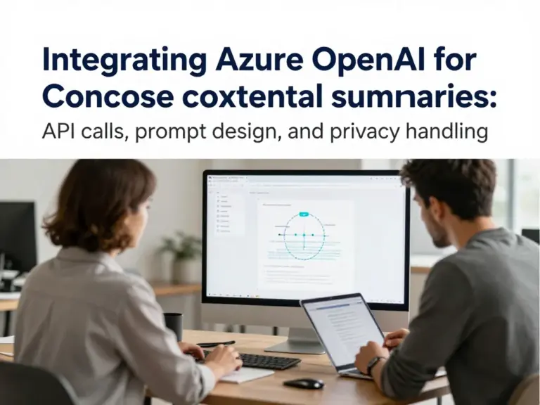 ผสาน Azure OpenAI เพื่อสรุปเนื้อหา: การเรียก API, การออกแบบ prompt ให้ได้สรุปสั้น-ชัด-มีบริบท และจัดการความเป็นส่วนตัว