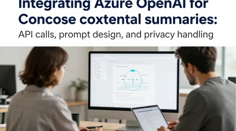 ผสาน Azure OpenAI เพื่อสรุปเนื้อหา: การเรียก API, การออกแบบ prompt ให้ได้สรุปสั้น-ชัด-มีบริบท และจัดการความเป็นส่วนตัว