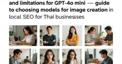 เทียบค่าบริการและข้อจำกัดภาพ: GPT-4o mini — คู่มือเลือกใช้โมเดลสำหรับงานสร้างภาพในงาน Local SEO ของธุรกิจในไทย