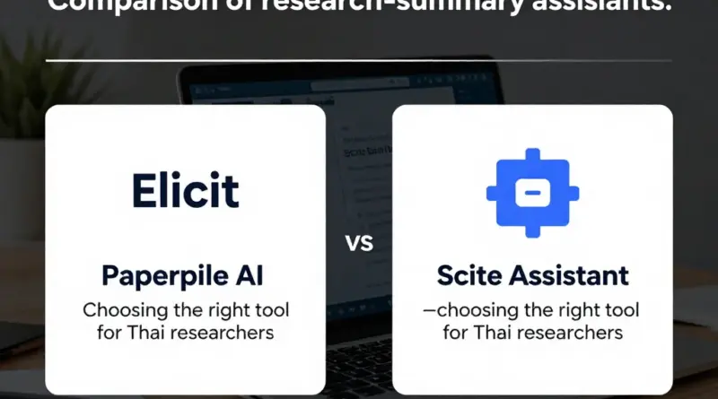 เปรียบเทียบผู้ช่วยสรุปงานวิจัย: Elicit vs Paperpile AI vs Scite Assistant — เลือกเครื่องมือที่ใช่สำหรับนักวิจัยไทย