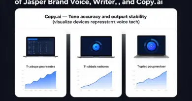 เปรียบเทียบฟีเจอร์หลักและคุณภาพเสียงแบรนด์ของ Jasper Brand Voice, Writer และ Copy.ai (ความแม่นยำในการจับโทน เสถียรภาพของผลลัพธ์)