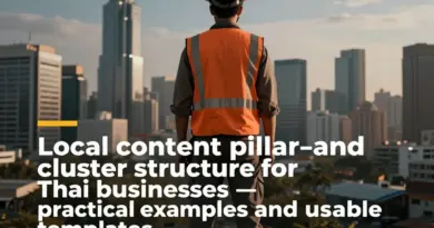 โครงสร้างคอนเทนต์ท้องถิ่น (Pillar & Cluster) สำหรับธุรกิจไทย: ตัวอย่างและเทมเพลตที่ใช้ได้จริง