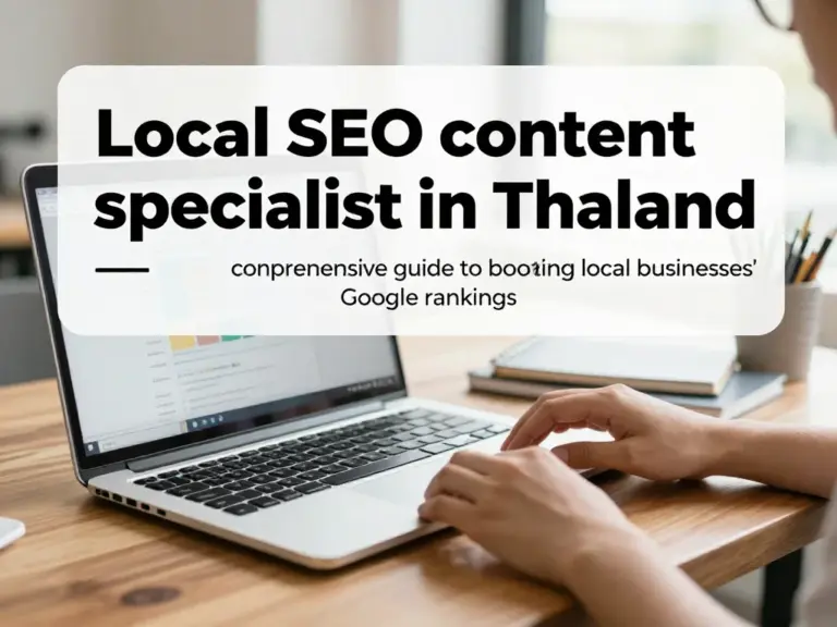 Local SEO Content Specialist ในประเทศไทย: คู่มือครบวงจรเพื่อเพิ่มอันดับธุรกิจท้องถิ่นบน Google