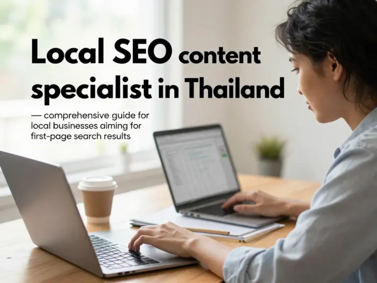 Local SEO Content Specialist ในไทย: คู่มือครบเครื่องสำหรับธุรกิจท้องถิ่นที่อยากขึ้นหน้าแรก