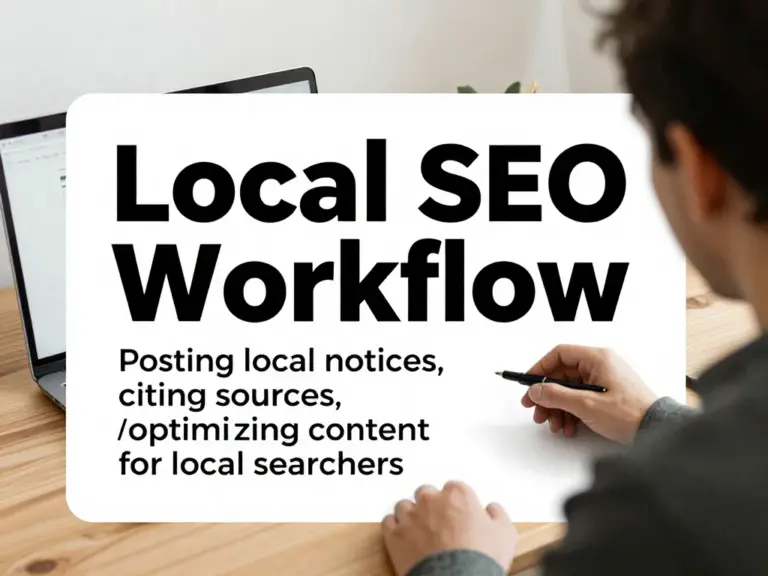 กระบวนการปฏิบัติสำหรับ Local SEO: การติดป้ายประกาศ การระบุแหล่งที่มา และการปรับแต่งคอนเทนต์เพื่อผู้ค้นหาท้องถิ่น