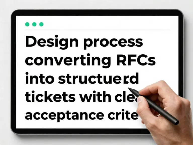 กระบวนการออกแบบระบบแปลง RFC ให้เป็น Tickets พร้อมโครงสร้าง Acceptance Criteria ที่ชัดเจน
