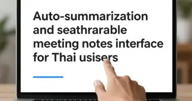 การจัดการสรุปอัตโนมัติ (auto-summarization) และการค้นหาข้อมูลจากบันทึกประชุมสำหรับผู้ใช้ไทย