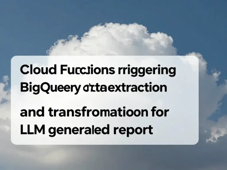 การตั้งค่า Cloud Functions + BigQuery เพื่อดึงข้อมูล ตัดแต่ง และทริกเกอร์การสร้างรายงานด้วย LLM