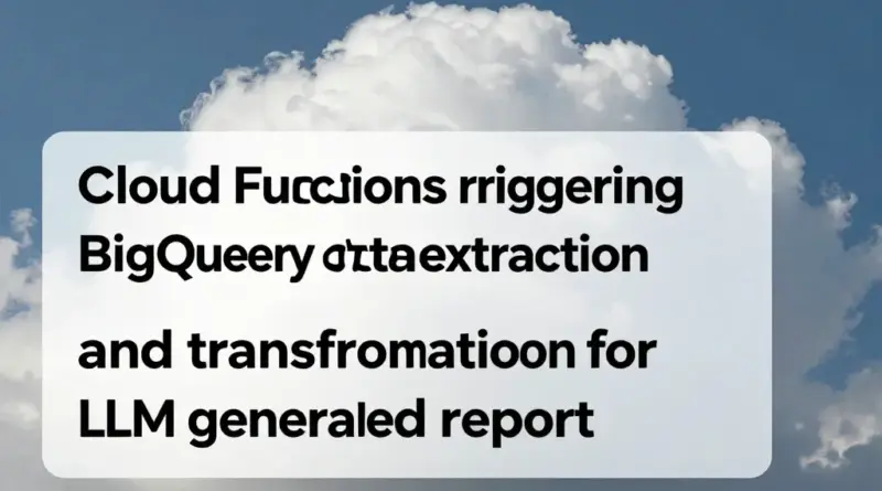 การตั้งค่า Cloud Functions + BigQuery เพื่อดึงข้อมูล ตัดแต่ง และทริกเกอร์การสร้างรายงานด้วย LLM