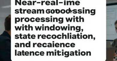 การประมวลผล near-real-time และการรักษาความสอดคล้องของสถานะ: เทคนิคการสตรีม, windowing, state reconciliation และการแก้ปัญหา latency