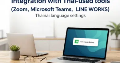 การผสานรวมกับเครื่องมือที่ใช้ในไทย (Zoom, Microsoft Teams, LINE WORKS) และการตั้งค่าภาษาไทย