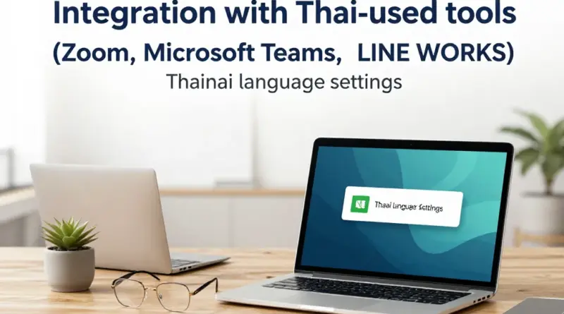 การผสานรวมกับเครื่องมือที่ใช้ในไทย (Zoom, Microsoft Teams, LINE WORKS) และการตั้งค่าภาษาไทย