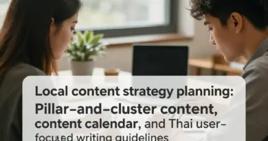 การวางแผนเนื้อหาและกลยุทธ์คอนเทนต์ท้องถิ่น: การสร้าง Pillar & Cluster Content, แผนปฏิทินคอนเทนต์ และแนวทางเขียนที่เหมาะกับผู้ใช้งานไทย