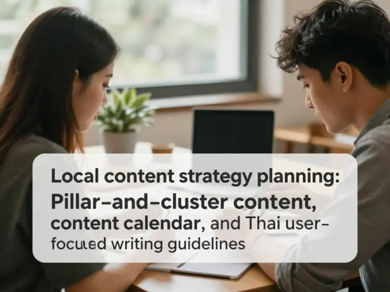 การวางแผนเนื้อหาและกลยุทธ์คอนเทนต์ท้องถิ่น: การสร้าง Pillar & Cluster Content, แผนปฏิทินคอนเทนต์ และแนวทางเขียนที่เหมาะกับผู้ใช้งานไทย