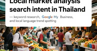 การวิเคราะห์ตลาดท้องถิ่นและค้นหา Search Intent ในไทย: วิธีวิจัยคีย์เวิร์ดท้องถิ่น การใช้ Google My Business และการจับเทรนด์ภาษาท้องถิ่น