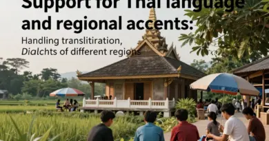 การสนับสนุนภาษาไทยและสำเนียงท้องถิ่น: ความสามารถในการจัดการคำทับศัพท์ คำย่อ และสำเนียงภาคต่างๆ ของแต่ละบริการ