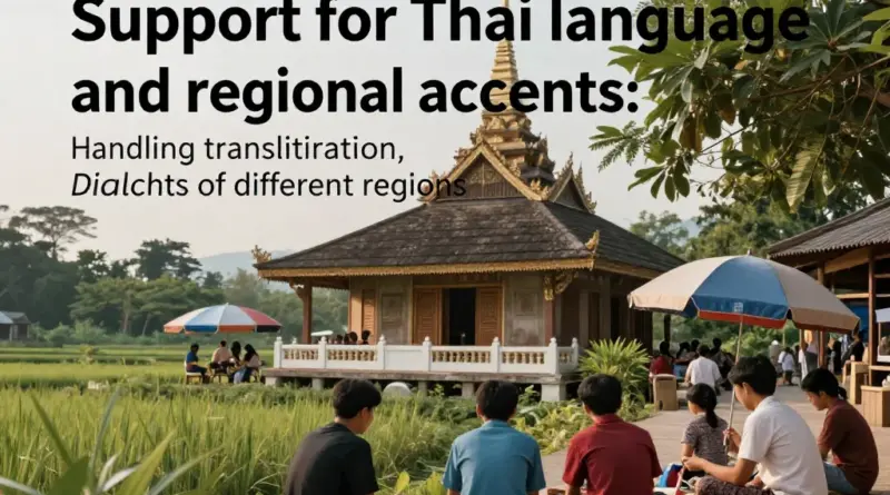 การสนับสนุนภาษาไทยและสำเนียงท้องถิ่น: ความสามารถในการจัดการคำทับศัพท์ คำย่อ และสำเนียงภาคต่างๆ ของแต่ละบริการ