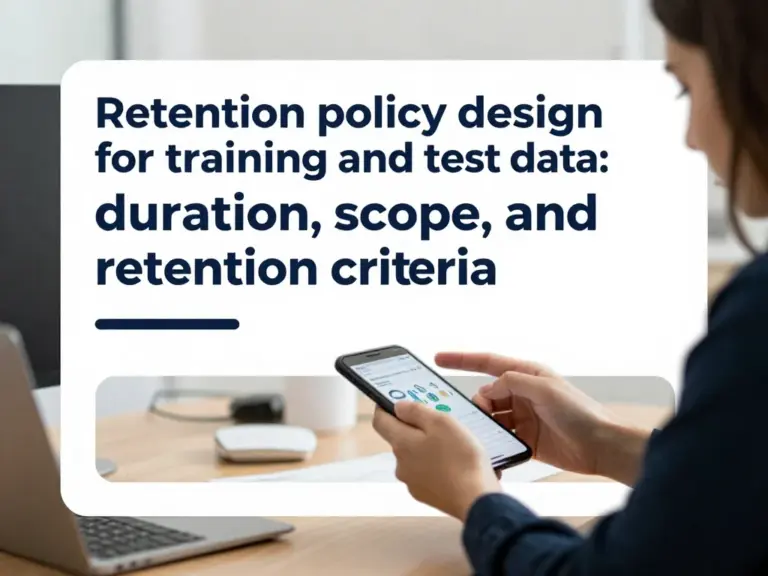 การออกแบบนโยบาย Retention สำหรับข้อมูลฝึก (Training Data) และข้อมูลทดสอบ (Test Data): ระยะเวลา ขอบเขต และเกณฑ์การเก็บรักษา