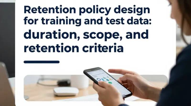 การออกแบบนโยบาย Retention สำหรับข้อมูลฝึก (Training Data) และข้อมูลทดสอบ (Test Data): ระยะเวลา ขอบเขต และเกณฑ์การเก็บรักษา