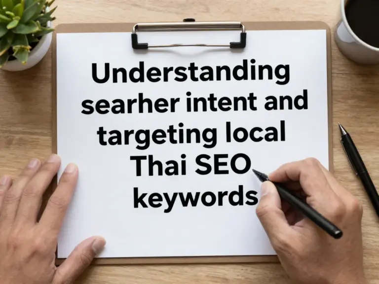 การเข้าใจเจตนาผู้ค้นหาและการตั้งเป้าคีย์เวิร์ดท้องถิ่นสำหรับ SEO ในไทย