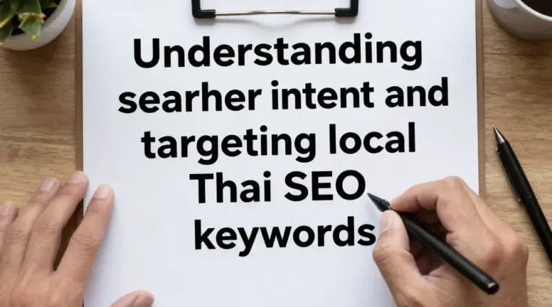 การเข้าใจเจตนาผู้ค้นหาและการตั้งเป้าคีย์เวิร์ดท้องถิ่นสำหรับ SEO ในไทย
