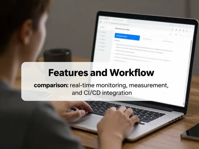 ความสามารถการประเมินและเวิร์กโฟลว์ (Features & Workflow) — เปรียบเทียบฟีเจอร์การวัดผล การติดตามเชิงเวลาจริง และการรวมกับ CI/CD