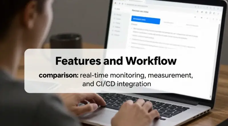 ความสามารถการประเมินและเวิร์กโฟลว์ (Features & Workflow) — เปรียบเทียบฟีเจอร์การวัดผล การติดตามเชิงเวลาจริง และการรวมกับ CI/CD