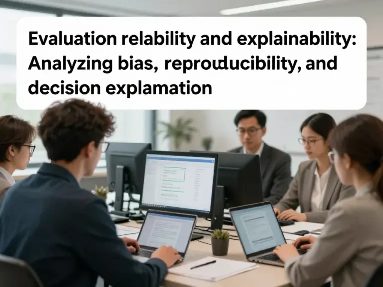 ความแม่นยำของการประเมินและความโปร่งใส (Evaluation Reliability & Explainability) — วิเคราะห์ bias, reproducibility, และการให้คำอธิบายผลการตัดสินใจ