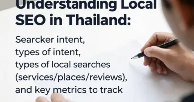 ทำความเข้าใจ Local SEO ในบริบทไทย: เจตนาผู้ค้นหา ประเภทการค้นหา (ค้นหาการบริการ/สถานที่/รีวิว) และตัวชี้วัดสำคัญที่ควรติดตาม