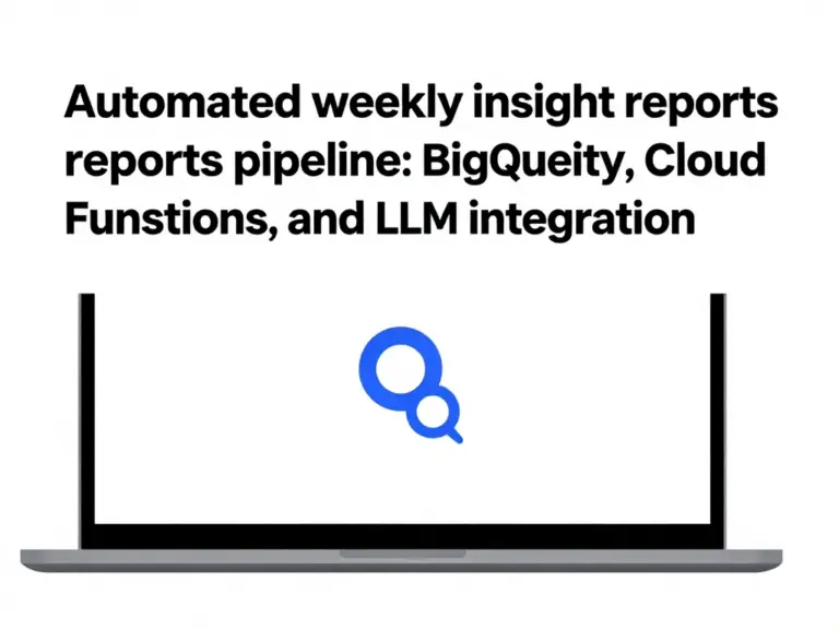 ทำความเข้าใจเจตนาการค้นหาและประโยชน์ของการรวม BigQuery, Cloud Functions, และ LLM เพื่อสร้างรายงาน Insight รายสัปดาห์อัตโนมัติ